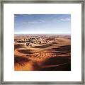 Namibian Sand Dunes View From Plane Framed Print