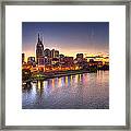 Nashville Skyline Panorama Framed Print