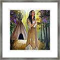 Native American Mother And Child Framed Print