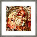 Nativity And Angels Framed Print