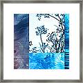 Nature Collage With Blue Framed Print