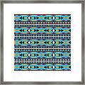 Navajo Blue Pattern Framed Print