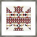 Navajo White Pattern Art Framed Print