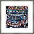 Neat Panamanian Graffiti Bus Framed Print