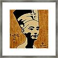 Nefertiti Egyptian Queen Original Coffee Painting Framed Print