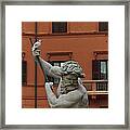 Neptune And The Dove - Fountain Of Neptune Piazza Navona Rome Italy Framed Print