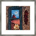 New Mexico Window Gold Framed Print