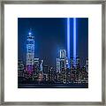 New York City Tribute In Lights Framed Print