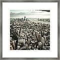 New York From Above - Vintage Framed Print