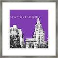New York University - Washington Square Park - Purple Framed Print
