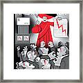 Red Death On Wall Street Framed Print