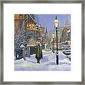 Newbury And Exeter Streets Framed Print