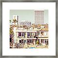 Newport Beach Skyline Vintage Panorama Framed Print