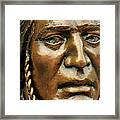 Nez Perce Indian Bronze, Joseph, Oregon Framed Print