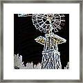 Night Drawing Windmill Antique In Color 3005.04 Framed Print