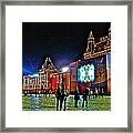 Night View Of Gum-former State Department Store-in Red Square In Moscow-russia Framed Print