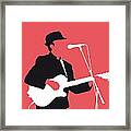 No042 My Leonard Cohen Minimal Music Framed Print