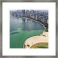 North Avenue Beach Chicago Aerial Framed Print