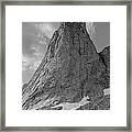 109649-bw-north Face Pingora Peak, Wind Rivers Framed Print