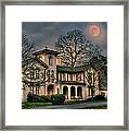November Moon Over Governor Ross Mansion Framed Print