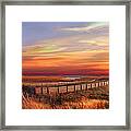 November Sunset On The Cattle Pens Framed Print