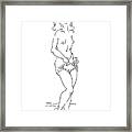 Nude Female Drawings 4 Framed Print