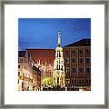 Nuernberg At Night Framed Print