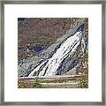 Nugget Falls In Juneau Alaska During Late Fall Framed Print