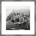 Nyc Manhattan Aerial Framed Print