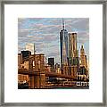 Nyc Skyline In The Morning Framed Print
