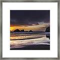 Ocean Beach Sunset Framed Print