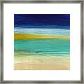 Ocean Blue 3- Art By Linda Woods Framed Print