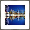 Ocean City Amusement Pier Reflections Framed Print