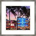 Ocean Drive, Miami, Florida Framed Print