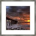 Oceanside Pier Perfect Sunset Framed Print