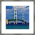October Sky Mackinac Bridge Framed Print