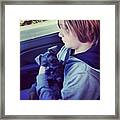 Odie On His Way To Vet  For Health Cert Framed Print