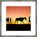 Off To The Barn Framed Print