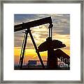 Oil Pump Sunrise Framed Print