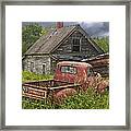 Old Abandoned Homestead And Truck Framed Print