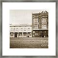 Old And New Salinas Hotel Was On West Market Street Circa 1885 Framed Print