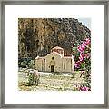 Old Byzantine Church In Gorge On Southern Crete Framed Print