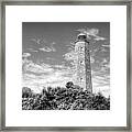 Old Cape Henry In Black And White Framed Print