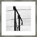 Old Country Power Line Framed Print
