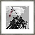 Old Glory At Iwo Jima Framed Print