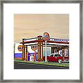 Old Retro Gulf Gas Station Framed Print