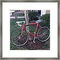Old School Raleigh Bike From Home Town Framed Print