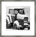 Old Tractor In The Snow Framed Print
