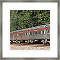 Old Train Going By Framed Print