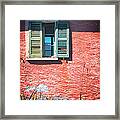 Old Window With Reflection Framed Print